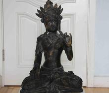 Tibet Bronze Copper Gilt White TaRa Kwan-Yin Guan Yin Bodhisattva Buddha Statue 50cm 2024 - buy cheap