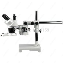 Smart phone repair--AmScope Supplies 5X-10X-15X-30X Boom Stand Trinocular Stereo Microscope + Fluo Light 2024 - buy cheap