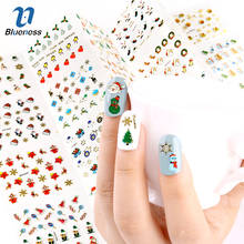 Blueness 24 Sheet/Lot 3D Nails Stickers Christmas Series Design Manicure DIY Nails Art Decorations Adhesives Decals Accessories 2024 - buy cheap