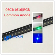 1000PCS/Lot SMD 0603 RGB Common Anode Led 0603 RGB LED Diode 4-Bin Size:1.6*1.6*0.55mm colorful Red/Green/Blue 1615 2024 - buy cheap