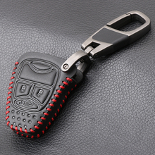 Remote 3 Buttons Car key Leather Case Fob Cover For Chrysler For Jeep For Dodge Ram Caliber Nitro Patriot Pacifica Liberty 2024 - buy cheap