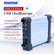 Hantek-osciloscopio USB DSO3254A, 4 canales, 250Mhz, 1GSa/s, generador de señal de almacenamiento, analizador lógico de 16 canales, probador de forma de onda 2024 - compra barato
