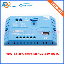 10a 10amps epever 12v 24v carregador automático, trabalho solar, controlador pequeno ls1024eu, suporta gel selado e opções inundidas 2024 - compre barato