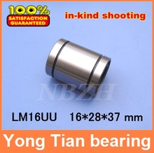 Rodamientos lineales estándar de calibre de 16mm, buje de rodamiento lineal LM16 / LM16UU / LB16UU de 16x28x37mm 2024 - compra barato