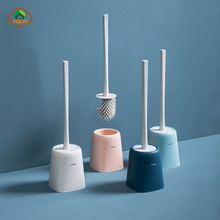 MSJO-Soporte de silicona para escobilla de baño, accesorio creativo y nórdico para limpieza de Wc, color blanco y azul, TPR 2024 - compra barato