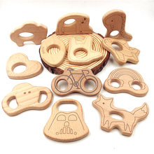 10pcs Baby teether Handmade Beech Wooden Bike Teether Baby Teething Toys DIY Crafts Pendant Chewable Pacifier Chain Accessories 2024 - buy cheap