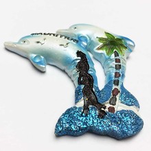 Mauritius Tourist Souvenirs Dolphins Magnetic Stickers Refrigerator Stickers Crafts Home Decorations Fridge Magnets 2024 - buy cheap