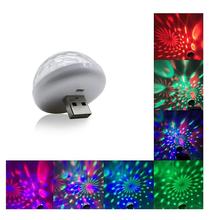 Mini luces LED USB para discoteca, lámpara de bola mágica de cristal RGB controlada por sonido para coche, Apple, teléfono Android, fiesta 2024 - compra barato