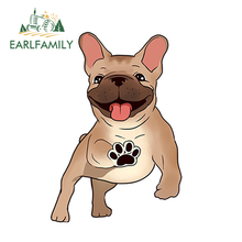 EARLFAMILY 13cm x 9cm Cartoon French Bulldog Sticker Cute Pet Dog Decal Car Bumper Sticker Waterproof Car Styling Accessories 2024 - buy cheap