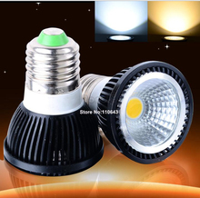 Светодиодная точечная лампа E27 GU10 MR16, черный Алюминиевый COB светильник холодного и теплого белого света, светодиодный Вт, 9 Вт, 12 Вт, 100 лм/Вт 2024 - купить недорого