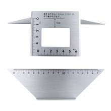 Régua de ângulo quadrado multifuncional, 45 graus, 90 graus, liga de alumínio, transferidor, carpintaria, ferramentas de medição 2024 - compre barato
