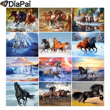 DIAPAI 100% Full Square/Round Drill 5D DIY Diamond Painting "Animal horse landscape" 3D Embroidery Cross Stitch Home Decor 2024 - compre barato