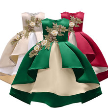 Vestidos de Navidad para niñas pequeñas, disfraz de princesa, ropa de Año Nuevo, vestido de flores de la boda 2024 - compra barato