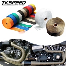 Universal Motorcycle Incombustible Turbo Manifold Heat Exhaust Pipe Thermal Wrap Tape & Stainless Ties For Car 1.5mm*25mm*5m 2024 - buy cheap