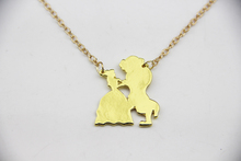 20pcs/lot Wholesale Fashion Jewelry Gold Charm Beauty and the Beast Necklace For Men And Women 2024 - buy cheap