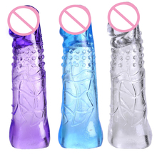 Silicone Penis Sleeve Increase 4cm Reusable Condoms Penis Enlargement Cock Ring Penis Extender Sex Toys For Men 2024 - buy cheap