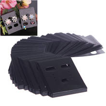 100Pcs Earring Ear Studs Organizer Holder Black Plastic Jewelry Display Rack Printed Earring Cards #55016 2024 - buy cheap