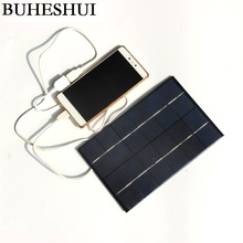 BUHESHUI 6V 4,2 W солнечная панель зарядное устройство поликристаллическая солнечная батарея Солнечное мобильное зарядное устройство мобильный внешний аккумулятор USB Выход Бесплатная доставка 2024 - купить недорого