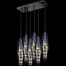 Lustre de led para restaurante com três peças, lustre de cristal moderno para bar, luminária de mesa de vidro simples, lâmpada decorativa única e criativa 2024 - compre barato