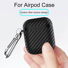 Carbon Fiber Texture Case For Airpods Bluetooth Wireless Headphone Shockproof Cover For Apple Air Pods 2 Earphone Protective Box 2024 - buy cheap