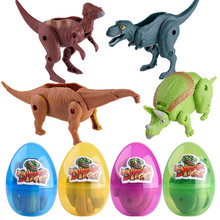 2018 игрушки для детей 1 шт пасхальные яйца-сюрприз Игрушечная модель динозавра деформированное яйцо динозавров для детской коллекции дропшиппинг 2024 - купить недорого