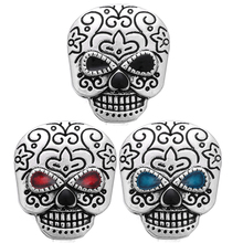 10pcs/lot 2019 New Snap Jewelry Flower Skull Vintage Metal 18mm Snap Buttons for 18MM Snap Bracelet for Women 2024 - buy cheap