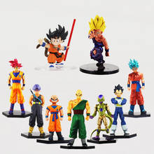 7-18 см Dragon Ball Z Resurrection F Super kuriririn Vegeta Trunks Son Gokou Freeza Gohan Tenshinhan PVC Фигурки Модель игрушки 2024 - купить недорого