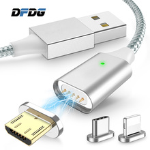 Магнитный зарядный кабель Зарядное устройство USB для IPhone Micro USB Type C мобильный телефон 5А быстрая зарядка магнит Зарядное устройство USB кабель 3 разъема 2024 - купить недорого