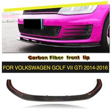 Carbon Fiber Front Bumper Lip Spoiler Splitters for VW Golf 7 VII MK7 GTI Bumper 2014 2015 2016 2017 2018 2024 - buy cheap