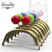 Kissdiy bolsa de 8.5cm, acessórios de hardware com fecho em bronze, estrutura de metal macio, 18 cores 2024 - compre barato