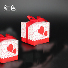 Decoración de favores de boda roja, Cajas de Regalo de galletas de caramelo, caja para dulces de fiesta de boda con cinta 2024 - compra barato