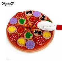 HziriP Pizza Food Safety Wooden Kitchen Toys Pretend Play Baby Early Education Food Toy For Kids Girls Boys Birthday Gifts 2024 - buy cheap