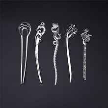 1PC Vintage Hair Sticks Pins Elegance Silver Color Geometric Headbands Lady Gift Barrettes Clip Accessories Women 2024 - buy cheap