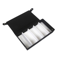 Caixa de armazenamento de óculos de proteção de flanela preta exposição de óculos de sol organizador caixa de 5 grades prateleira de exibição de joias 2024 - compre barato