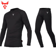 Roupa íntima térmica elástica de inverno para motocicleta, traje com absorção de suor para o verão, tops e calças, moletom + leggings, fitness 2024 - compre barato