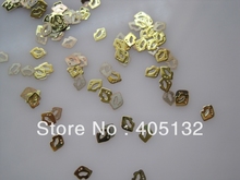 Aproximadamente 1000 unids/bolsa Metal labios dorados diseño no adhesivo Metal láminas uñas arte decoración MS-200-2 2024 - compra barato