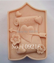 wholesale!!!1pcs 7.6x5.1x2.7cm Love The Arrow (zx0902) Silicone Handmade Soap Mold Crafts DIY Mold 2024 - buy cheap