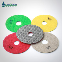Free shipping  4 inch electroplated polishing pads dry and wet for grinding granite abrasive pads 2024 - buy cheap