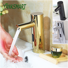 YANKSMART Golden Plated Automatic Sensor Free Touch Chrome Polished Bathroom Basin Sink Faucets Water Mixer Tap Faucet 2024 - buy cheap
