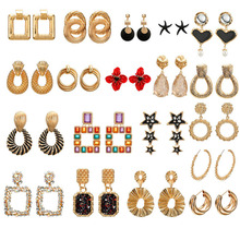 Fashion Earrings Women 2019 Metal Dangle Earrings For Women Charm Gold Color Big Earrings Female Fashion Jewelry 2024 - buy cheap