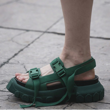 Женские сандалии на плоской платформе, летние сандалии из натуральной кожи на высоком каблуке, 2019 2024 - купить недорого
