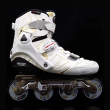 100% Original 2019 SEBA TRIX White Golden Adult Inline Skates Carbon Fiber Rockered Frame Slalom Sliding Free Skating Patines 2024 - buy cheap