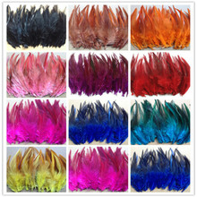 wholesale natural 50pcs/lot Multicolor for choose rooster feathers 10 to 16cm 4-6'' for clothes DIY decoration pheasant feather 2024 - buy cheap