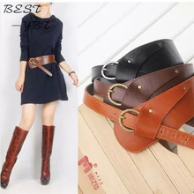 Fashion Belts for Women PU Leather Vintage Waist oblique buckle wide strap cross body Women cummerbund belt Obi female wide 2024 - buy cheap