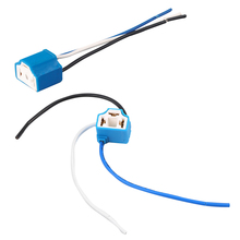 2pcs/lot Car H4 9003 HB2 Hi/Lo Ceramic Wire Wiring Harness Headlight Extension Socket HID LED Wiring Harness Socket Plug 2024 - buy cheap