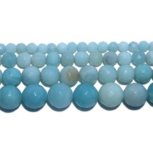 Wholesale Faceted Natural Stone Amazonite Loose Beads 4 6 8 10 MM Pick Size For Jewelry Making Charm DIY Bracelet Necklace 2024 - buy cheap