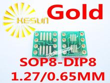 400PCS Gold plated SO8 MSOP8 SOIC8 TSSOP8 SOP8 turn DIP8  IC adapter Socket  Adapter plate PCB without Pin Header 2024 - buy cheap