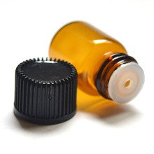 50pcs Mini Amber 2ml Glass Bottle with Orifice Reducer and Cap Small Essential Oil Vials Free shipping 2024 - buy cheap