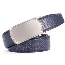 Men Automatic Buckle Belt Fashion Men Belt Men's Top Grain Leather Ratchet Belt  Male Waistband width:3.4cm,length:110-125cm 2024 - buy cheap