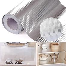 DIY Kitchen Sticker, 40X100CM Aluminum Foil Self Adhesive Waterproof Oil-proof Wallpaper for Home Kitchen Furniture Sticker 2024 - buy cheap